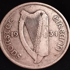 #779 - Ireland - 1934 - Half Crown - Silver - KM.8