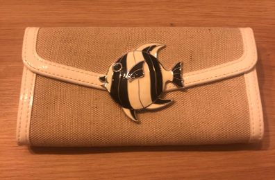 Lulu Guinness Zebra Fish Purse