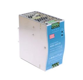 MEAN WELL NDR Switched Mode DIN Rail Power Supply, 90 - 264V ac ac Input, 24V dc dc Output, 10A Output, 240W