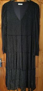 Black sparkly midi dress