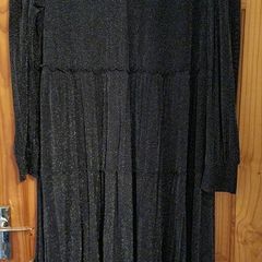 Black sparkly midi dress