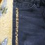 girl denim jeans with leopard print stripe Image 3