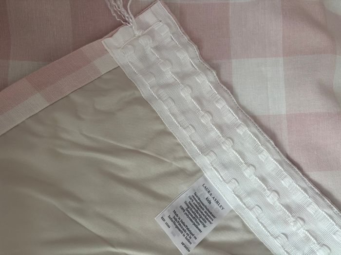 Laura Ashley pink and white check Curtains