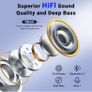 Wireless Earbuds,Bluetooth 5.3 Headphones in Ear with 4 ENC Noise Cancelling Mic-J90White Image 8