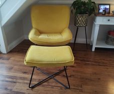 Armchairs with matching Footstools x2