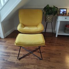 Armchairs with matching Footstools x2