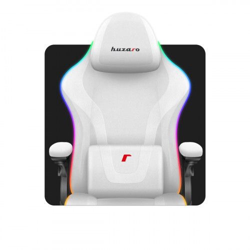 Huzaro Force 4.6 White Mesh RGB Smart Gaming Chair with Footrest - Bluetooth App & Remote Control