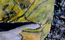 brother O'Shea's gully route carrantuohill watercolour
