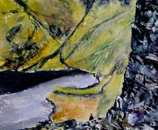 brother O'Shea's gully route carrantuohill watercolour