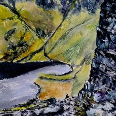 brother O'Shea's gully route carrantuohill watercolour