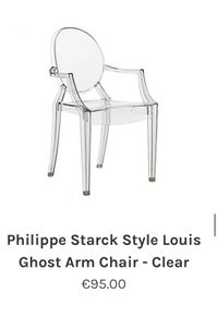 ghost style chair. Like new