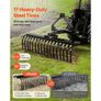 127 cm Lanscape Rock Rake, 3-Point Tow Behind Landscape Rake with 17 Steel Tines, Fit Category 1 Tractors, Angle Adjustable, Heavy Duty Lawn Dethatcher Rake for Grass Branch Debris Image 6