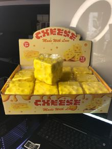 Kids squishy cheese cube