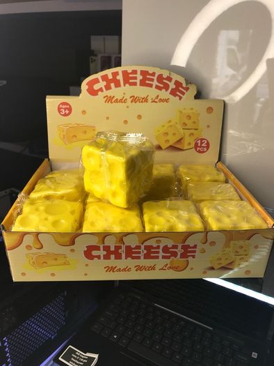 Kids squishy cheese cube