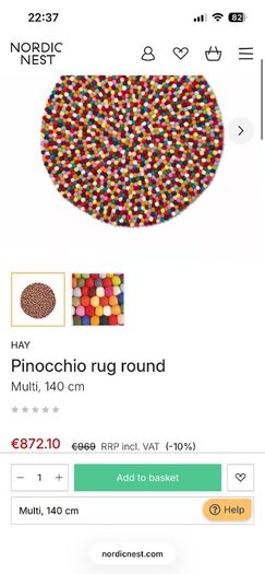 Designer Hay Pinocchio Rug