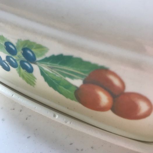 Vintage melamine butter dish