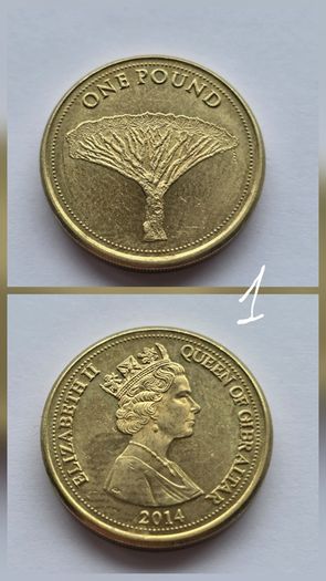 Gibraltar one Pound See Description 6 Different Coins