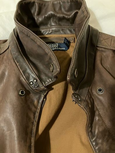 Ralph Lauren G1 Cowhide Flight Bomber Leather Jacket
