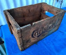 Old carlsberg wooden crate