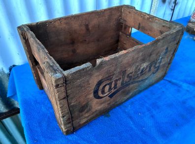Old carlsberg wooden crate