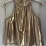 Zara gold metallic sleeveless top Sz 9 EUC Image 2