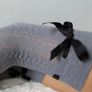 Gray warm Thigh Highs with a ribbon Image 3