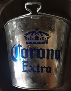 Corona beer ice bucket cooler