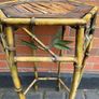 Vintage Faux Bamboo Metal Plant Stand Image 2