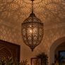 Ceiling Light / Pendant Light - Large Moroccan Lantern Image 6