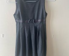 Lily & Dan soft grey pinafore (age 6-7)