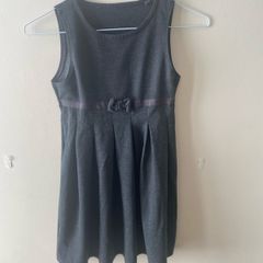 Lily & Dan soft grey pinafore (age 6-7)