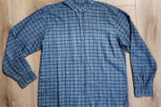 New Men's light denim shirt with black squares Size: Large Condition: New, never worn