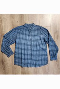 New Men's light denim shirt with black squares Size: Large Condition: New, never worn