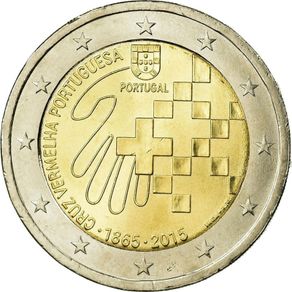 Portugal 2 Euro Commemorative Coin 2015 - Red Cross. Uncirculated.