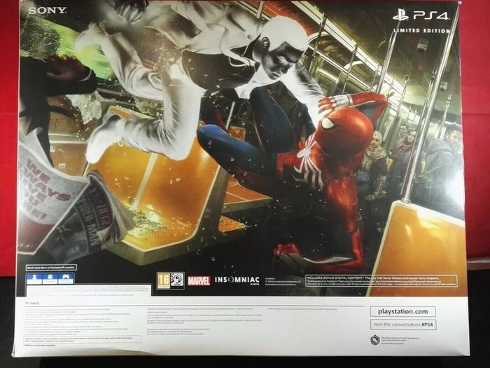 Playstation 4 Slim Spiderman Console Edition(PS4) Games included