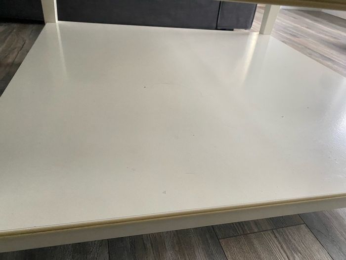 Ikea Coffee table, white/glass