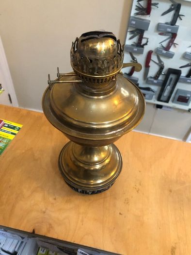 1800 s Vintage Oil Brass Lamp