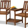 FREE P&P Outdoor Hardwood Jack & Jill Chair Set, Wood, Natural, 162.1 (W) x 91.4 (H) x 72.9 (D) cm Image 3