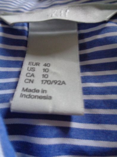 H&M Ladies Fitted Striped Shirt for Sale