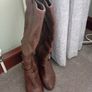 Brown Faux Leather Boots Image 2