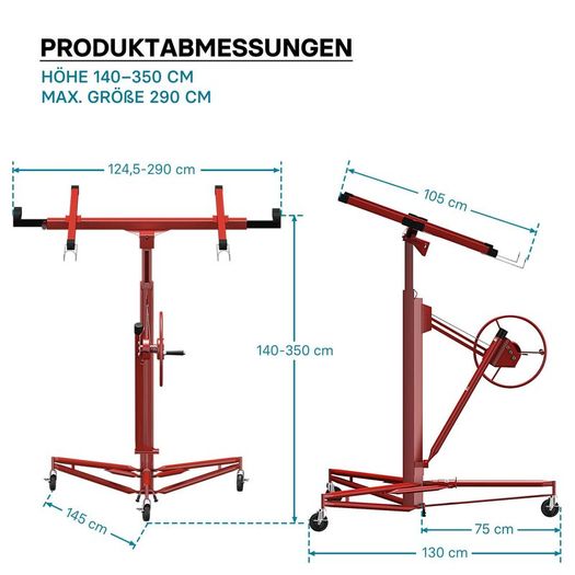 XXL Drywall Lift & Sheetrock Lifter Panel Hoist 11FT / 150lbs