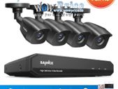 SANNCE 4CH HD 1080P CCTV System DVR 2.0MP Security Cameras IR night Waterproof Surveillance