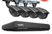 SANNCE 4CH HD 1080P CCTV System DVR 2.0MP Security Cameras IR night Waterproof Surveillance