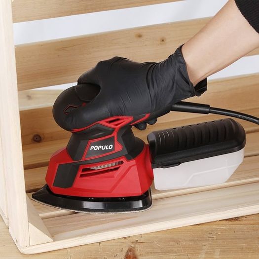 NEW SALE Electric Mouse Sander, 130W 14000RPM 230V Detail Sander with 12Pcs Sandpapers, Hand Sanders for Wood with Dust Collector, Compact Sanding Machine