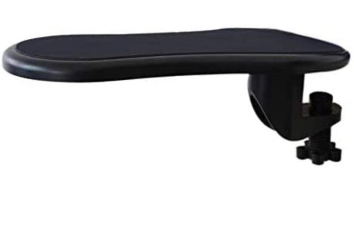 Ergonomic Adjustable Computer Desk Extender Arm Wrist Rest Support/Mouse Pad Desk Chair System Computer Armrest Wrist Rest (Black/ Yellow)
