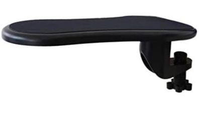Ergonomic Adjustable Computer Desk Extender Arm Wrist Rest Support/Mouse Pad Desk Chair System Computer Armrest Wrist Rest (Black/ Yellow)