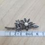Vintage Sterling Silver Flower Brooch  Pearl & Marcasite Image 3