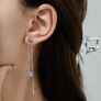 Rebel Studio Pink Diamante Adjustable Length Earring Image 4