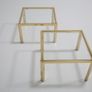 Vintage Pair of Brass and Glass Side Tables, Italy, 1970s Image 5
