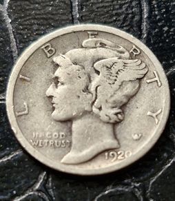 USA 1920 Mercury Dime 10 Cent Silver Coin